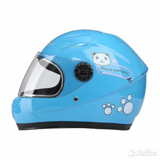 Мотошлем интеграл nuoman детский голубой