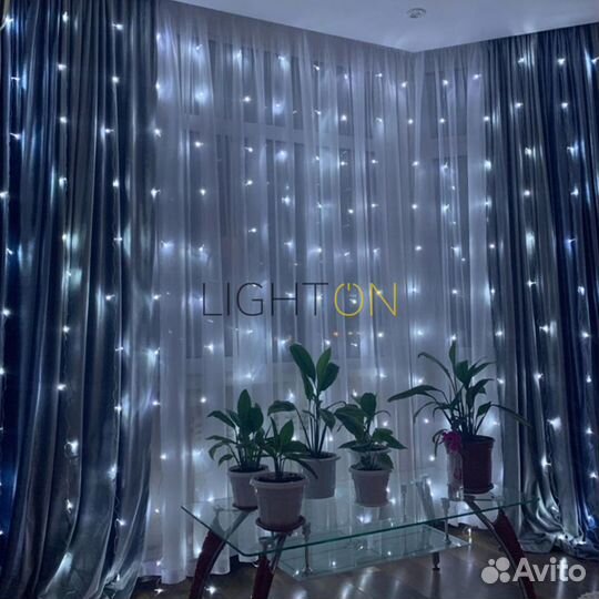 Гирлянда занавес штора с гарантией от магазина