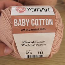 7мо Пряжа YarnArt Baby Cotton 413 хлопок акрил 50г