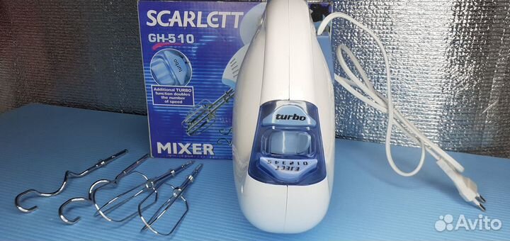 Миксер Scarlett 300вт Турбо режим 2 комплекта