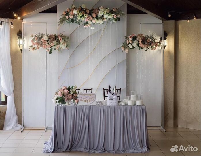 Оформление зала для свадьбы