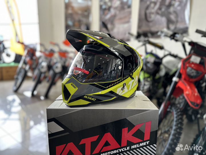 Шлем кроссовый ataki JK802 Motard NEW