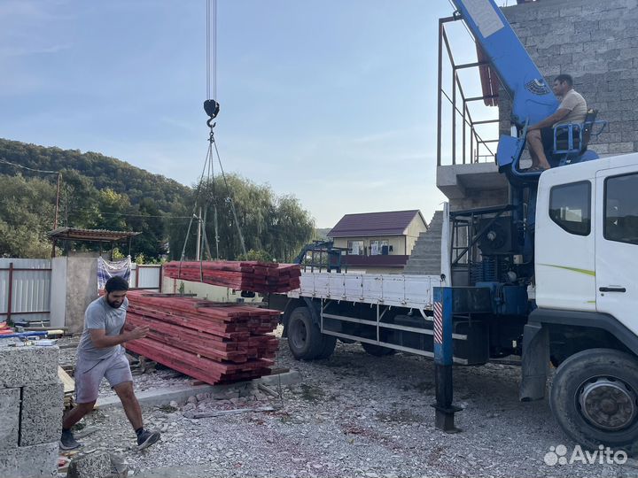 Аренда и услуги манипулятора, стрела 7 т, 22 м, борт 9 т, 7.5 м