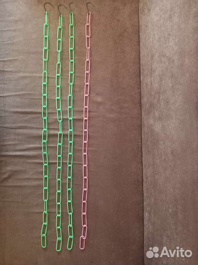 Цепь пластмассовая с крючком 120 см