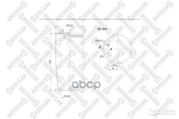84-00144-SX пневмоподушка без стак. MAN TGA/TG