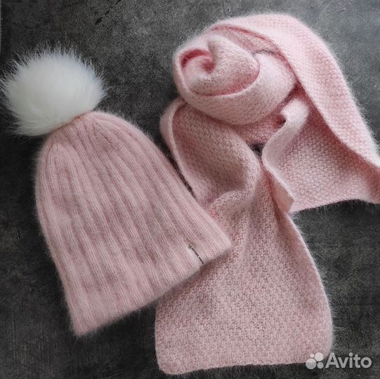 Тёплый зимний комплект из пуха норки