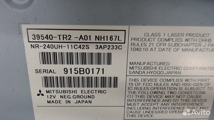 Магнитола Honda Civic, 2011