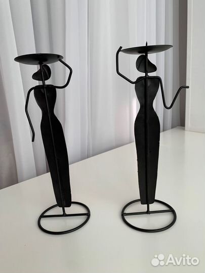 Подсвечник металлический африканка