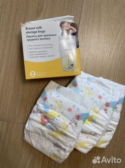 Пакеты Medela заморозка молока подгузники