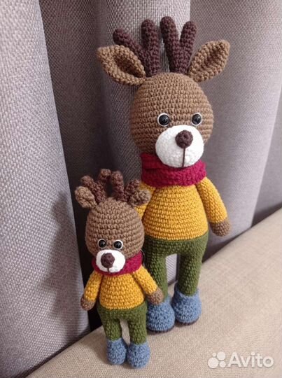 Вязаные игрушки. Подарочный набор. Олени