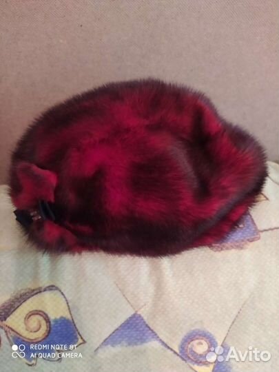 Женский норковый берет, 58 размер