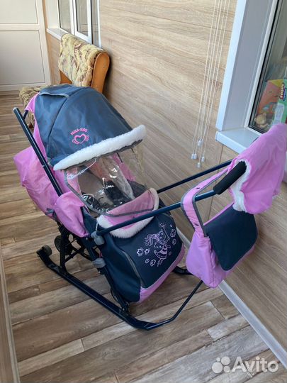 Детские санки коляска
