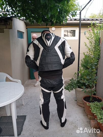 Мото штаны кожаные