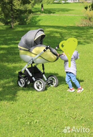 Коляска 2 в 1 (люлька+сидячий блог)