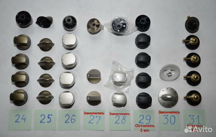 Ручки для варочных поверхностей и духовок