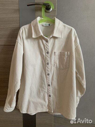 Вельветовая рубашка для девочки р.140