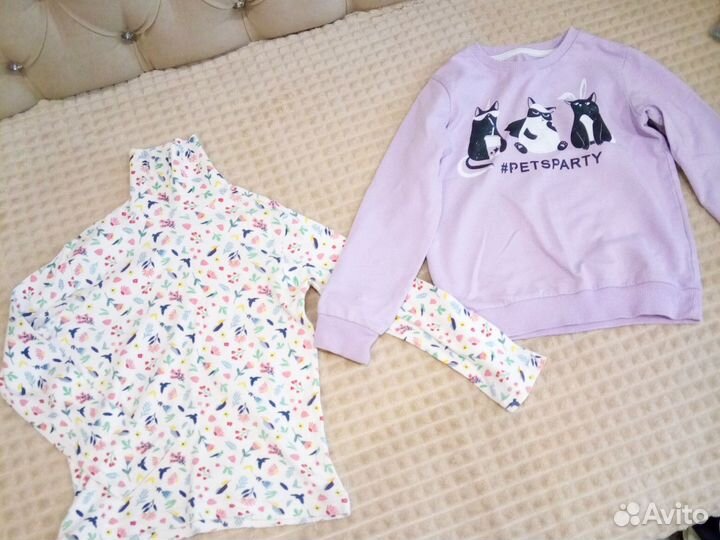 Одежда и обувь пакетом девочке 4-7 лет