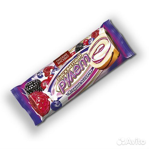 Опт - Рулет Русский Бисквит с начинкой Ягодное