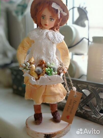 Ватная игрушка статуэтка пасхальная