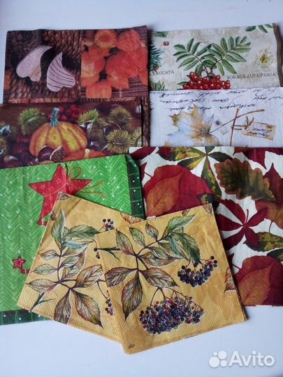 Скрапбукинг - салфетки и деревянные дощечки