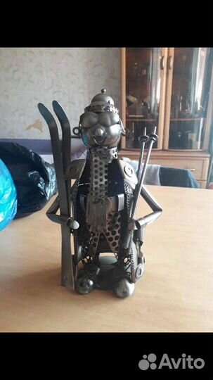 Подставка под бутылку Лыжник