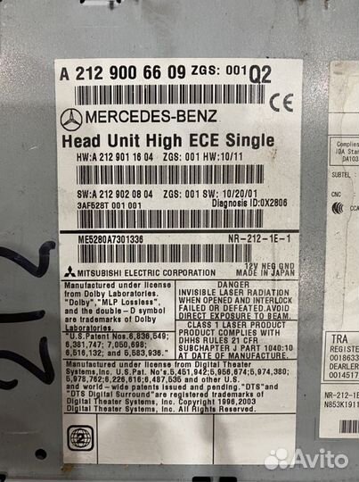 Блок comand Головное устройство Mercedes w212