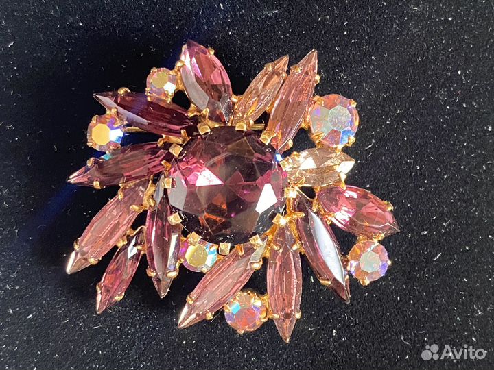 Брошь комета винтаж чехия СССР винтажная