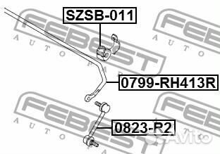 Втулка стабилизатора suzuki liana 06- зад.подв.13м