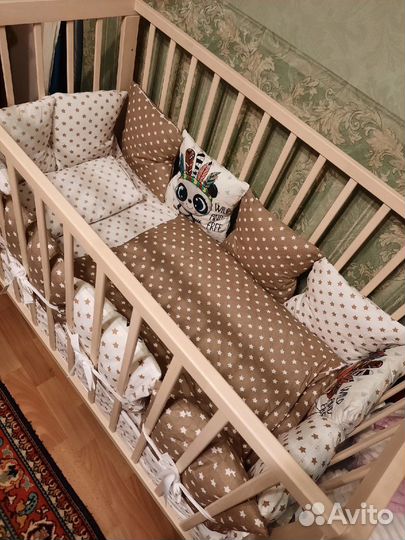 2 комплекта бортиков+постельное белье