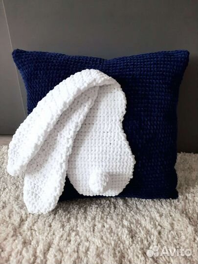 Вязаная плюшевая подушка игрушка 2 в 1