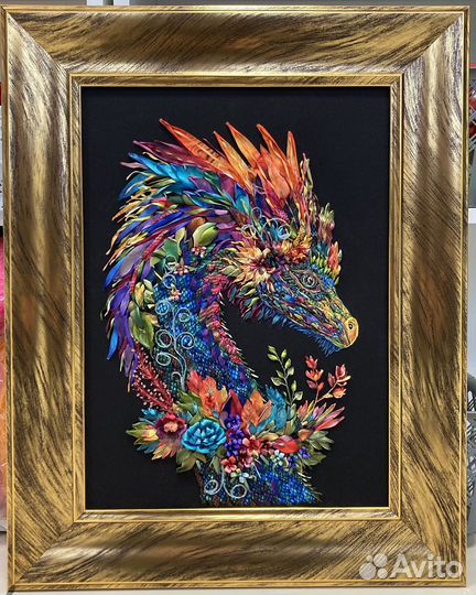 Картина вышивка лентами