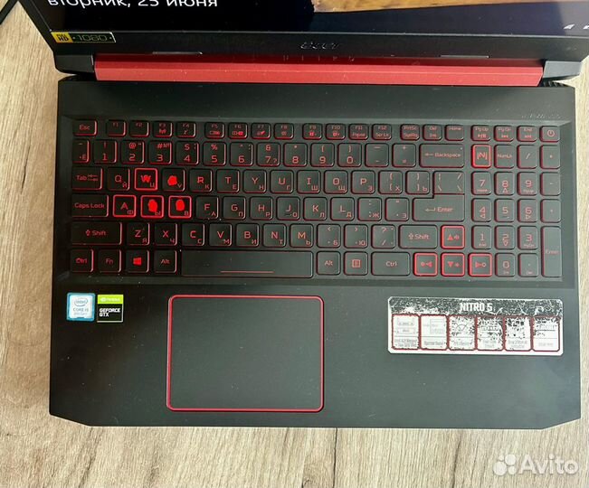 Игровой ноутбук acer nitro 5/ i5-8/ gtx 1050