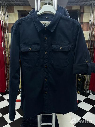 Рубашка мужская Темно синяя хлопок