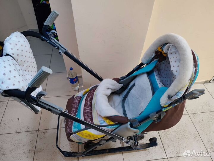 Детские санки коляска nika 7-3 (7 3)
