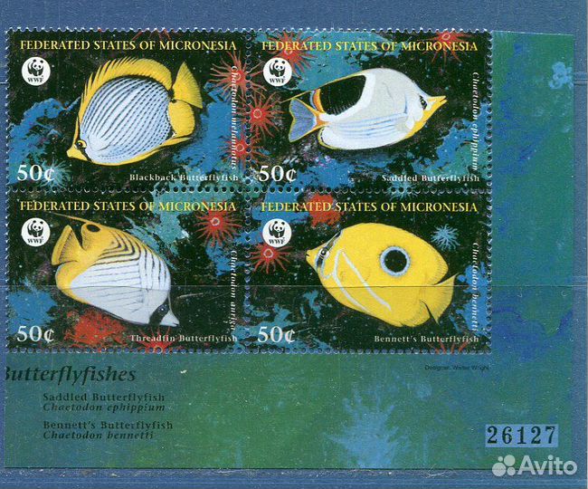 Почтовые марки Фауна Рыбы Дельфины Киты