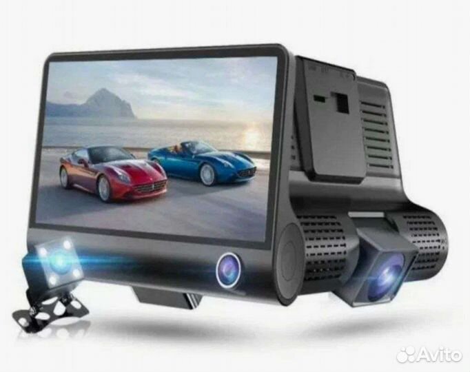 Видеорегистратор с 3- камерами