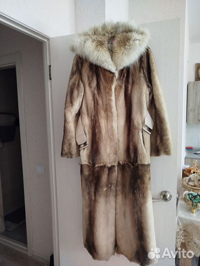 Шуба норковая с капюшоном 44 46