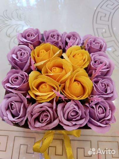 Букет из мыльных роз