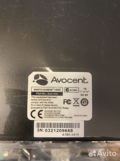 KVM switch avocent switchview 1000