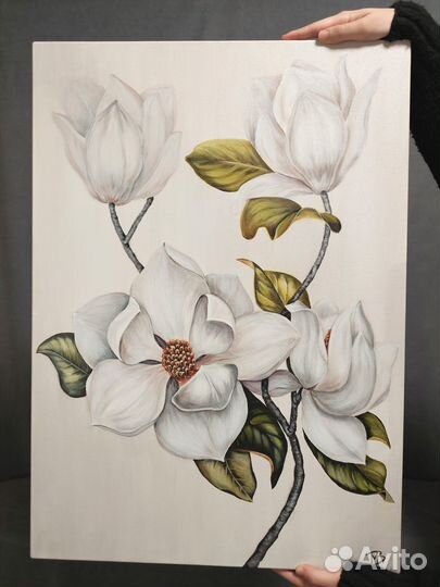 Картина акрил на холсте Магнолии