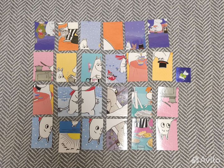 Карточки-наклейки мумми тролль Лента