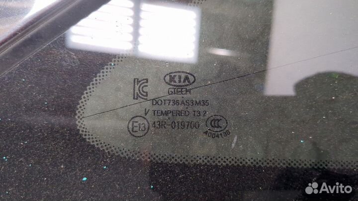 Стекло кузовное боковое киа Sorento, 2018