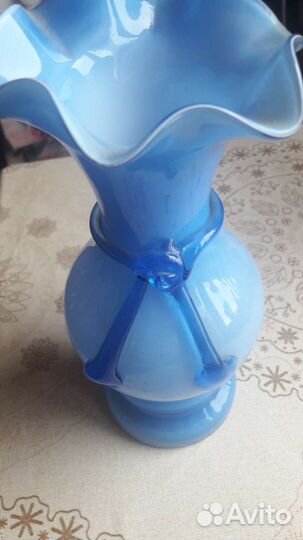 Ваза для цветов цветное стекло и керамика СССР