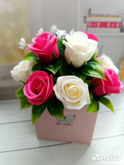 Букет из мыльных цветов