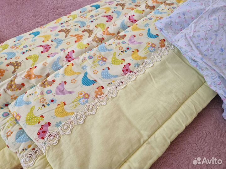 Бортики в кроватку, простыни, наволочки