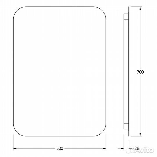 Зеркало с LED-подсветкой 21 W defesto DF 2804S