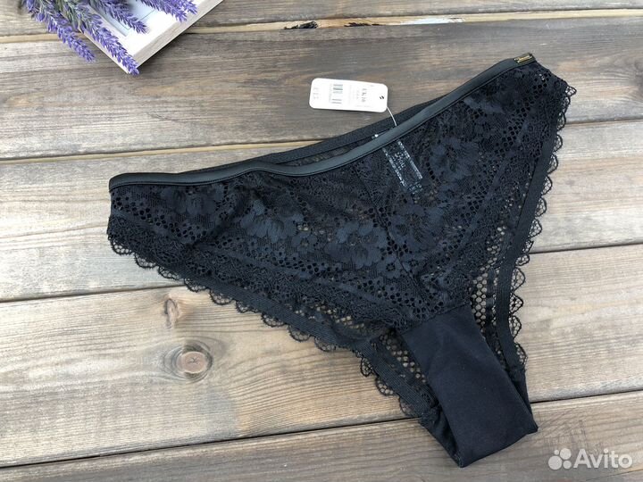 Трусы женские черные кружево новые