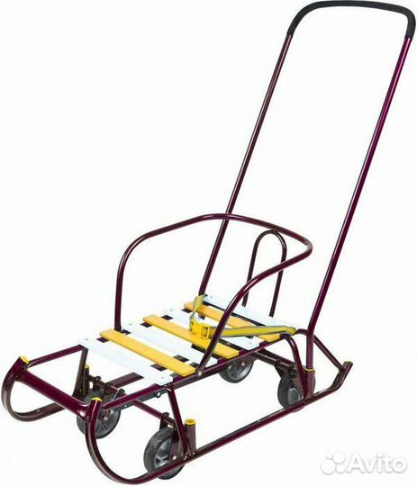 Детские санки с выдвижными колесами