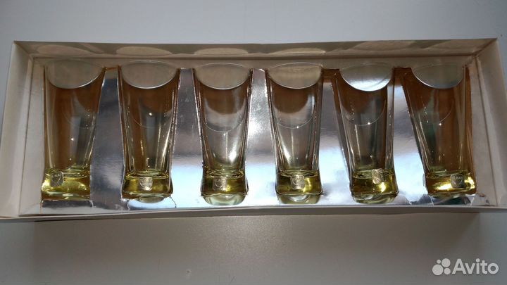 Стаканы СССР цветное стекло в родной коробке