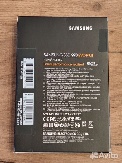 Новые SSD 2TB NVMe Samsung 970 EVO Plus